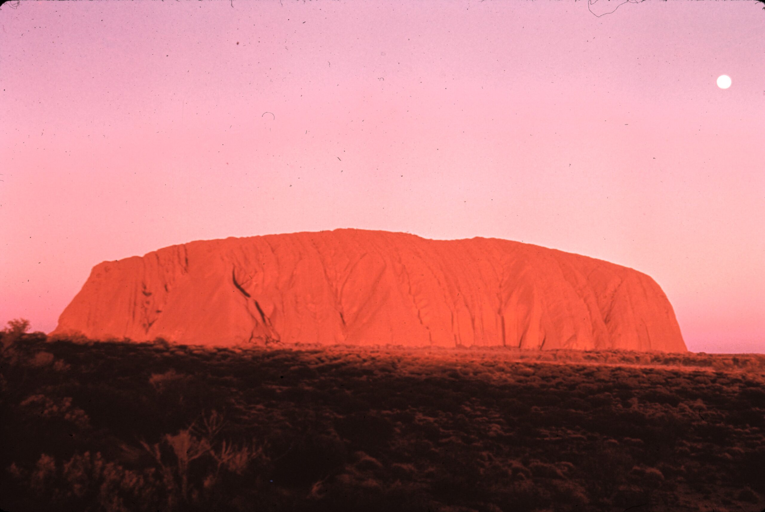 Ayers Rock, considered a sacred mountain, Northern Territory, Australia, 1974