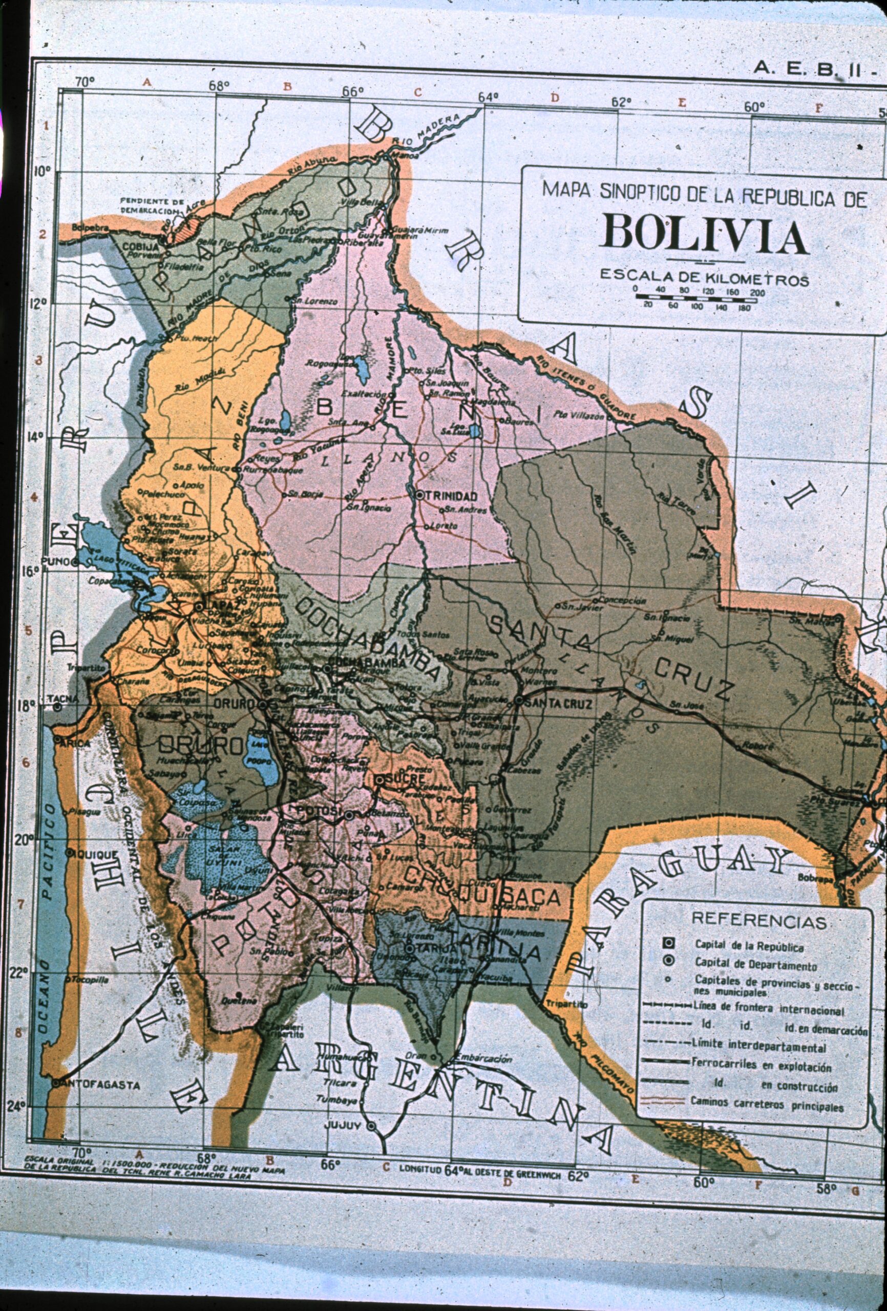 Map of Bolivia