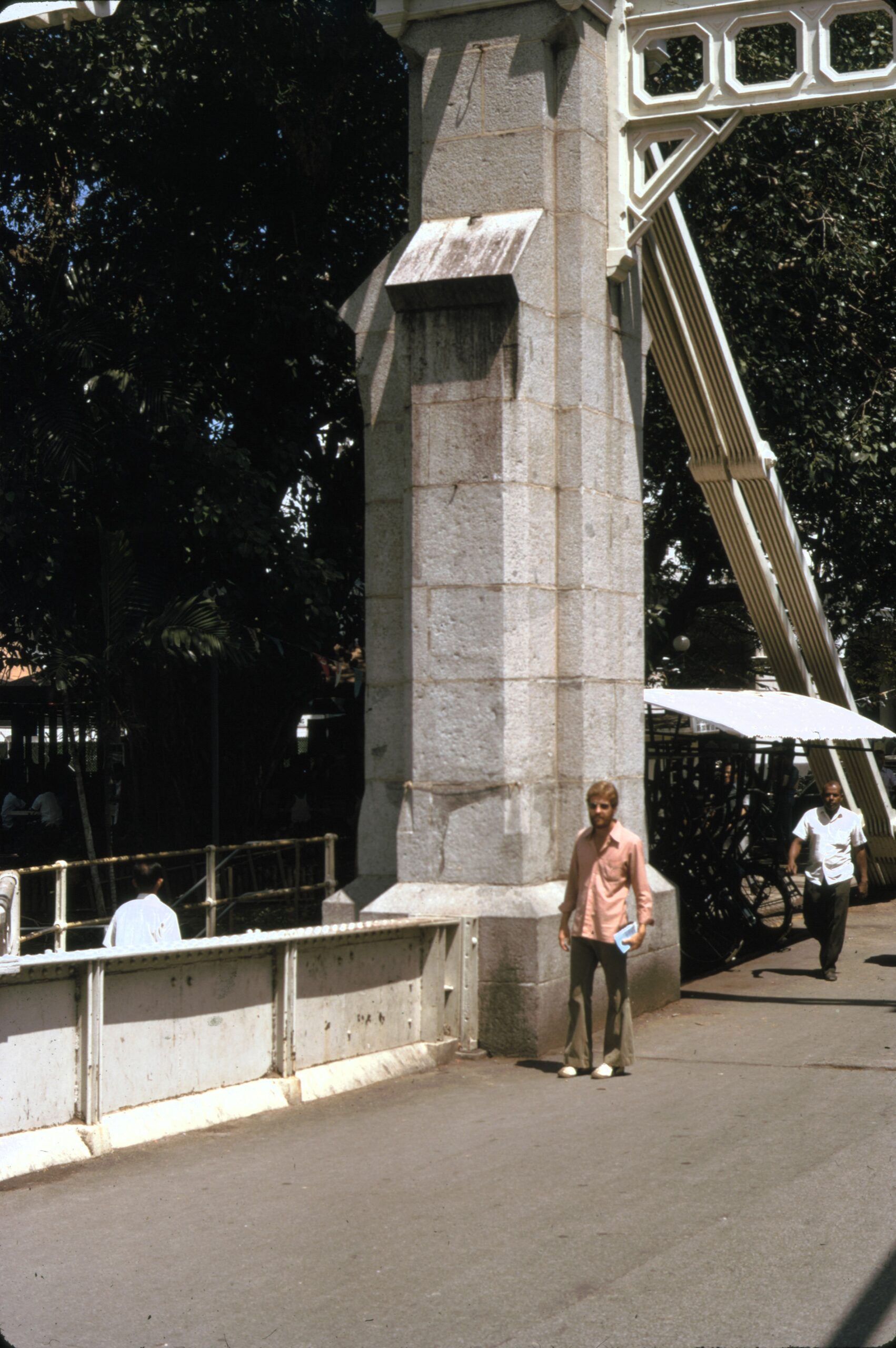 Rolf at the Anderson Bridge in Singapore, 1973